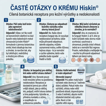 𝐇𝐢𝐬𝐤𝐢𝐧® 2-in-1 Pokročilý bezbolestný krém pro péči o pokožku bez viditelných stop – pro kožní výrůstky, bradavice a viditelné nedokonalosti pokožky