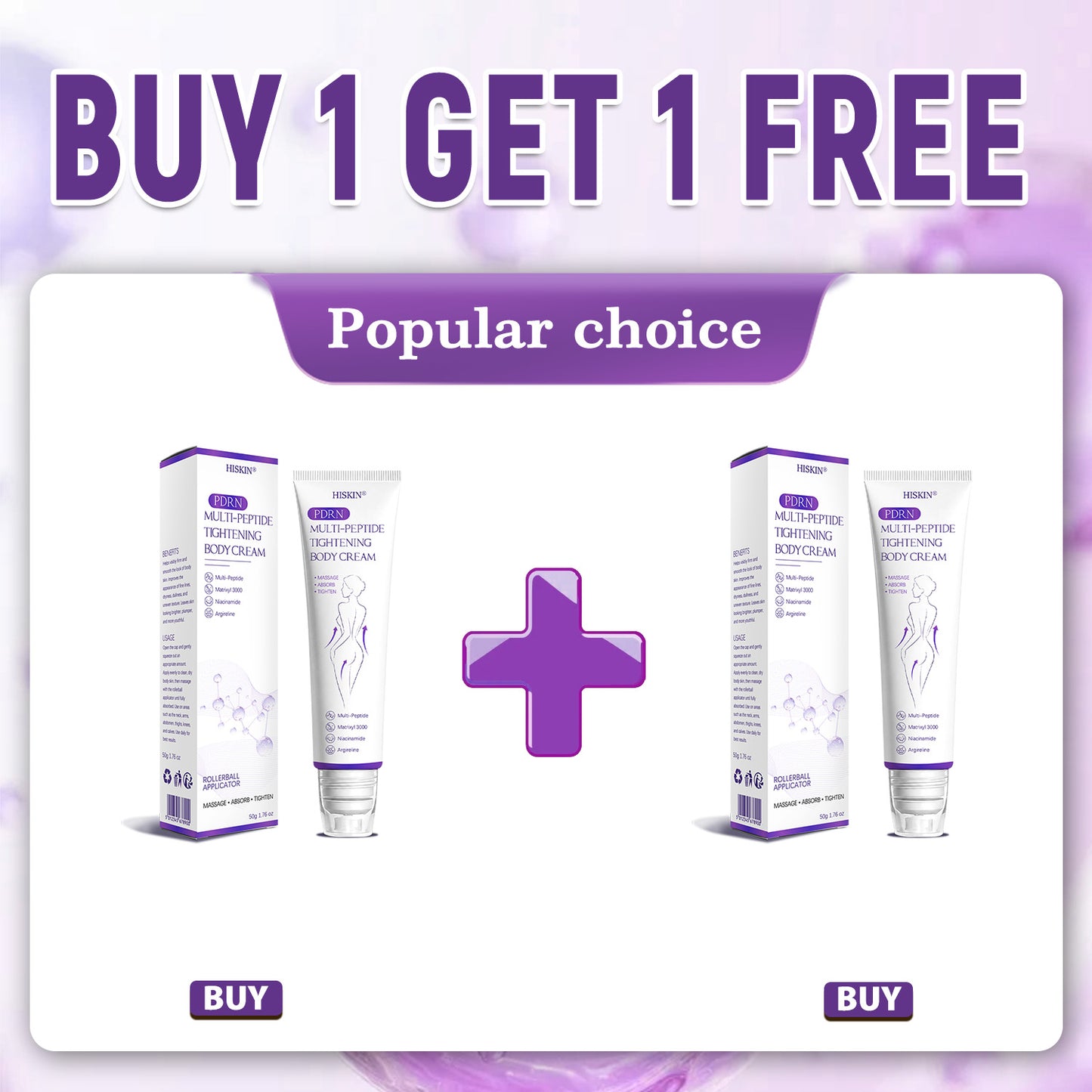 80% OFF HISKIN® PDRN Multi-Peptide Body Roller Cream – Firming, Hydrating, Anti-Aging & Skin Tone Care