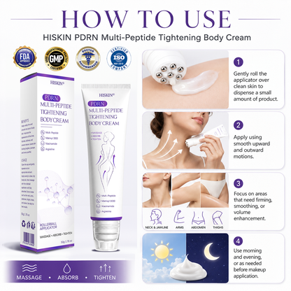 80% OFF HISKIN® PDRN Multi-Peptide Body Roller Cream – Firming, Hydrating, Anti-Aging & Skin Tone Care