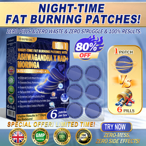 🔥 Want faster results? Add this 90% OFF to accelerate your progress. IOWOL® NIGHT-TIME FAT BURNING PATCHES! ZERO PILLS & ZERO WASTE & ZERO STRUGGLE & 100% RESULTS.
